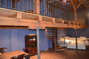 Geschmiedete Wendeltreppe inklusive Geländer in einem Gutshaus in Cottbus