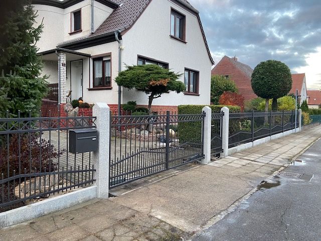 Zaunanlage mit Tor in Peitz bei Cottbus